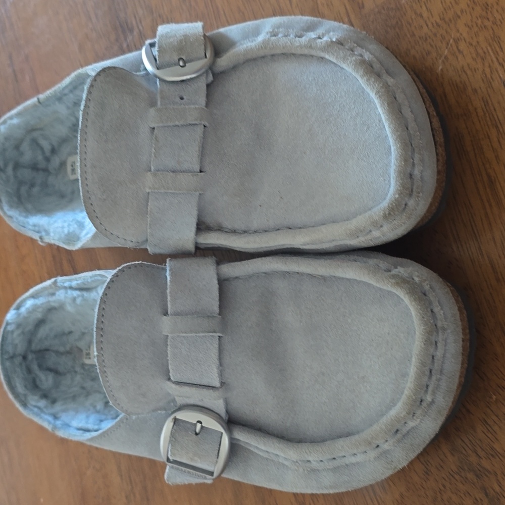 Birkenstock mule slides - grayish blue color